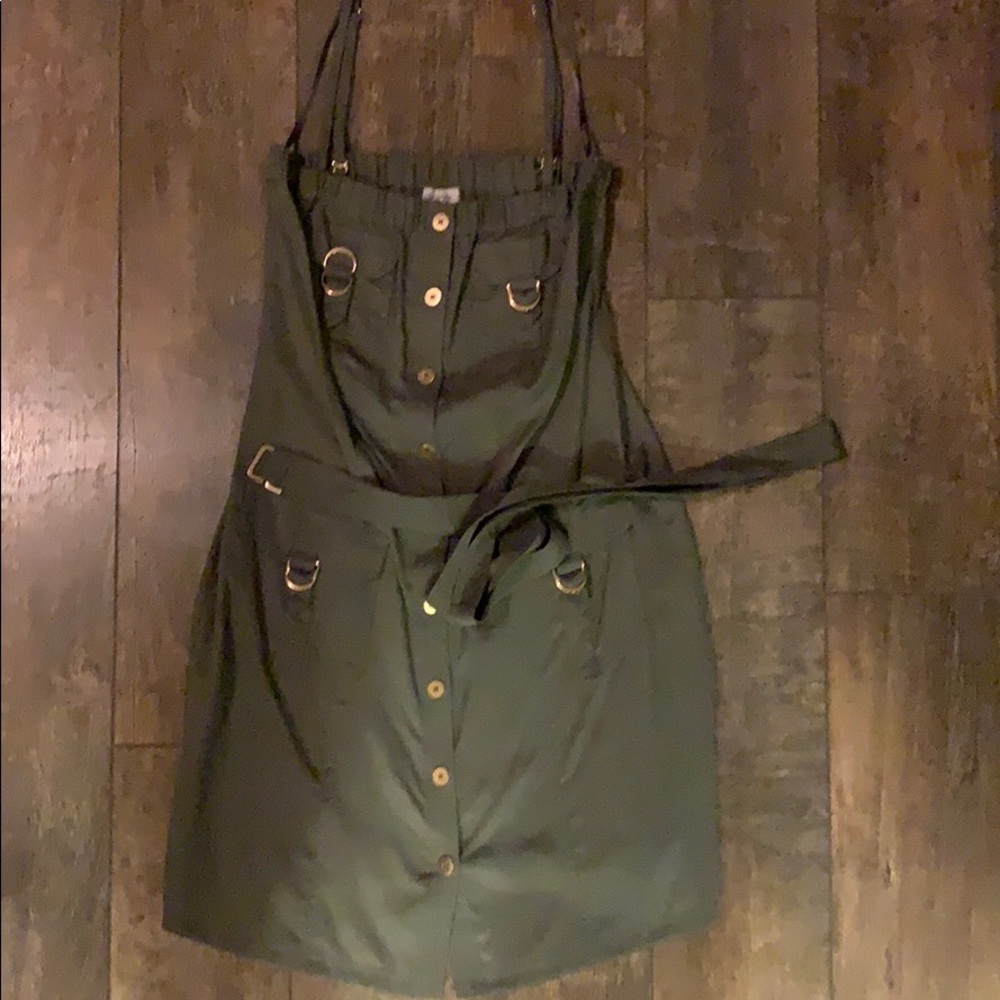 Army green cache dress